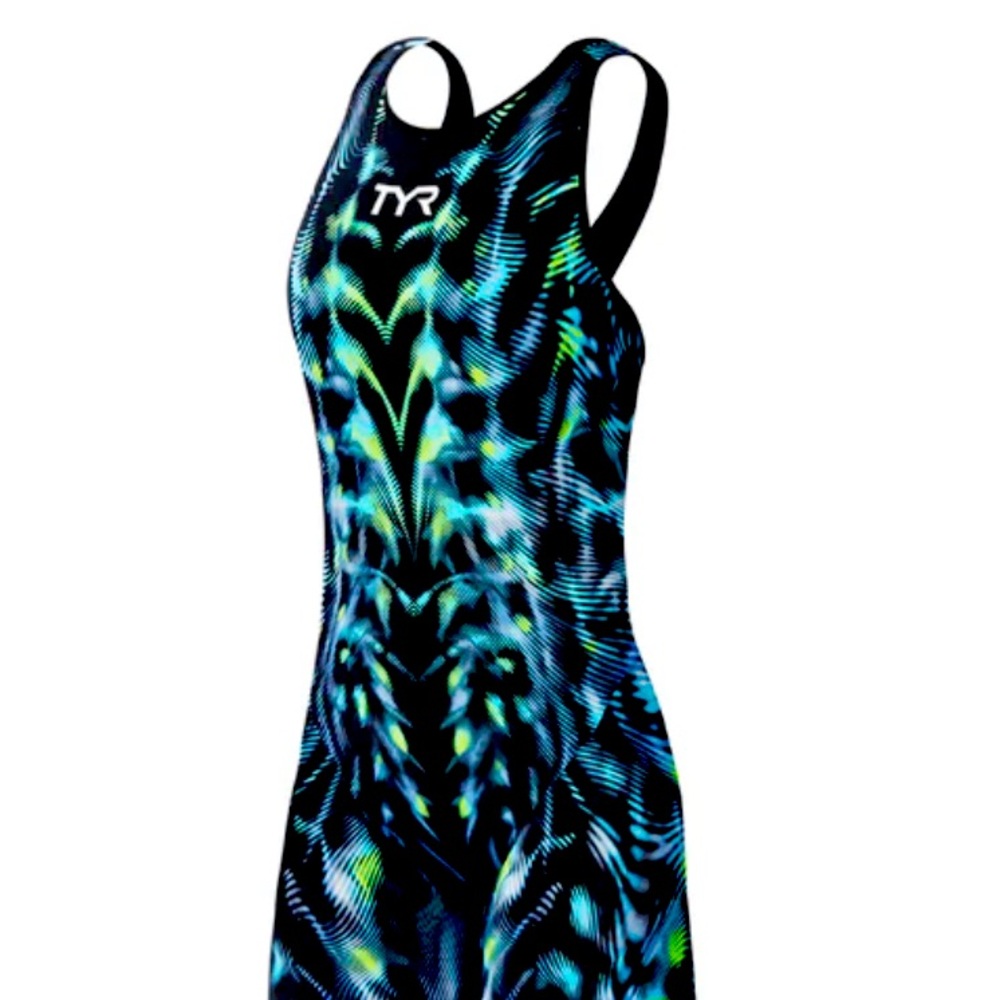 New in Box!  TYR Kneeskin VENZO GENESIS Open Back
Size 23
COLOR:  Steel Green
